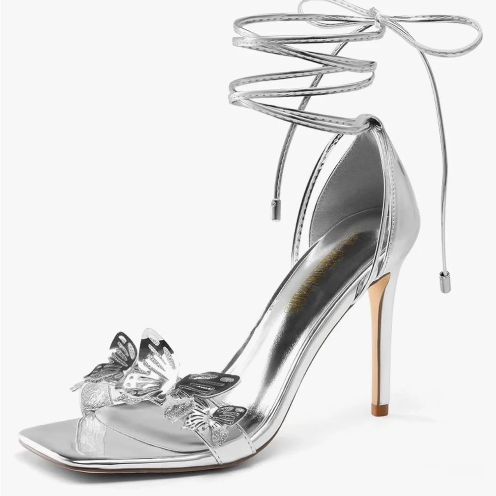 Lace Up High Heels Stilletos - Picture 2 of 6